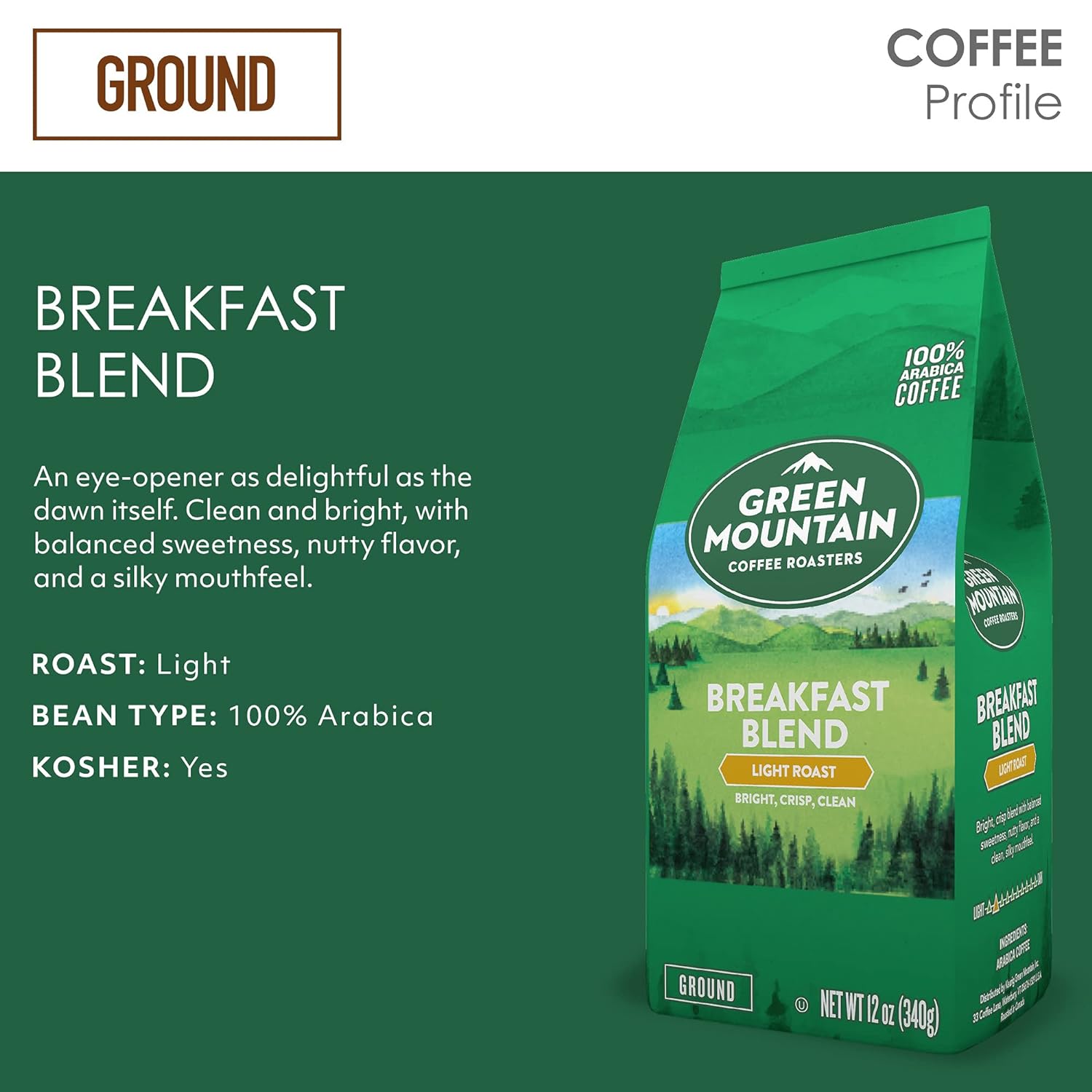 Green Mountain Coffee Roasters Ground Coffee Favorites Collection Variety Pack, 100% Arabica, 12oz. Bagged,12 Ounce (Pack of 3) : Everything Else