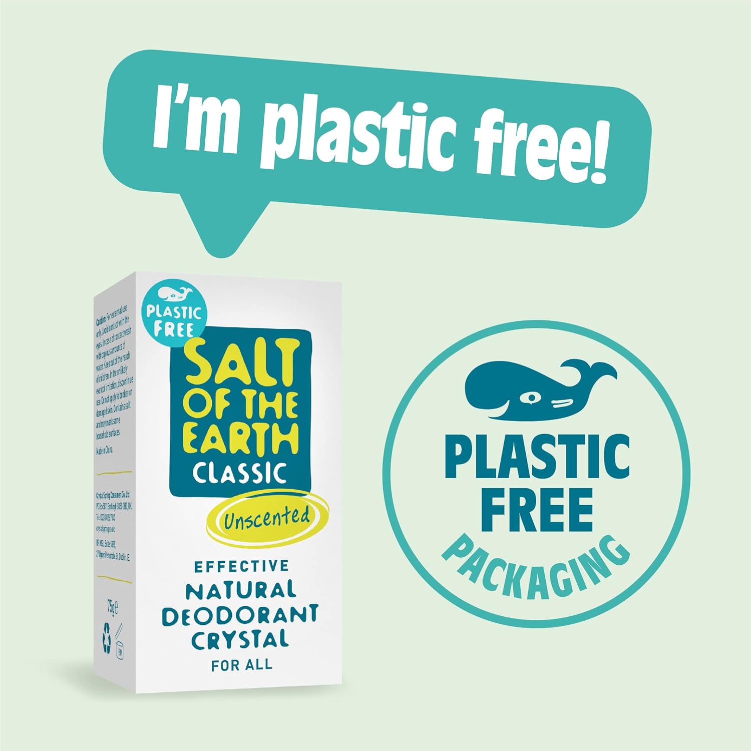 Salt of the Earth - Travel Sized Natural Deodorant Crystal - Fragrance Free, Vegan, Long Lasting Protection, Leaping Bunny Approved - Unscented - 50g : Amazon.co.uk: Beauty