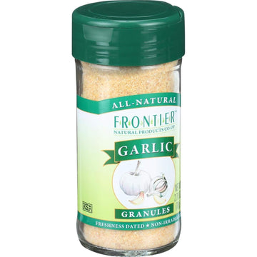 Frontier Co-Op Garlic Granules, 2.7 Ounce Bottle, Aromatic And Flavorful Kosher Garlic, Great For Savory Dishes