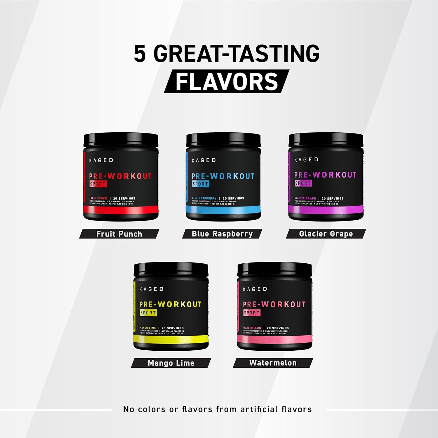 Kaged Sport Pre Workout Powder For Men & Women, Blue Razz, Sport Certified, 188Mg Caffeine, Nitric Oxide Supplement, Beta Alanine For Energy, Weightlifting, Cardio Endurance & Strength, 20 Servings : Health & Household