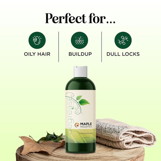 Clarifying Shampoo For Greasy Hair And Dry Scalp - Deep Cleansing Toner With Purifying Essential Oils For Build Up Removal And Hair Care