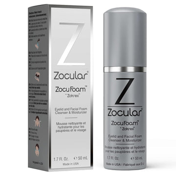 Zocufoam Eyelid Cleanser - Foaming Eyelid Scrub - Natural Ph Balanced Solution - 1.7 Fl Oz (50Ml)