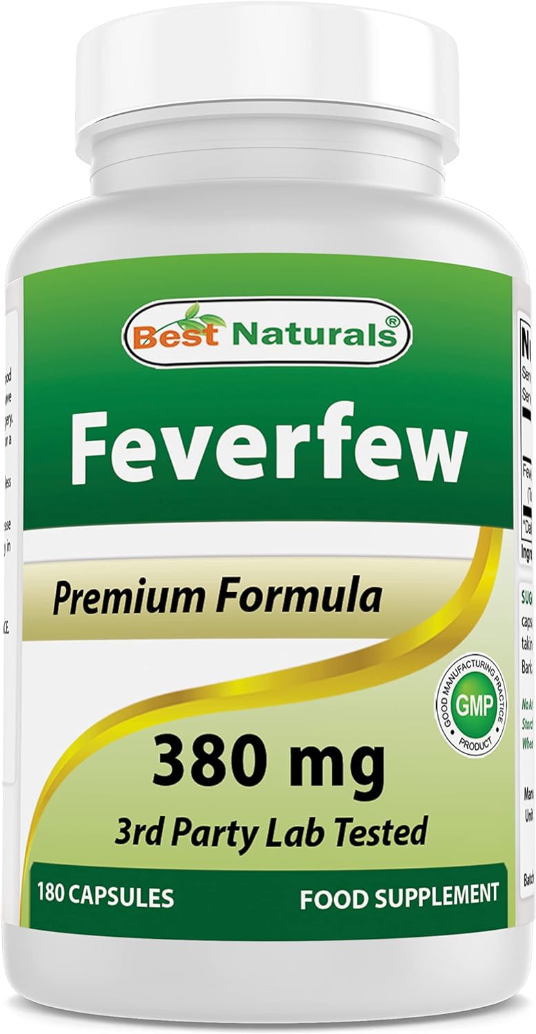 Best Naturals Feverfew 380 mg 180 Capsules