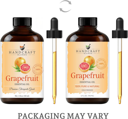 Handcraft Blends Grapefruit Essential Oil - Huge 4 Fl Oz - 100% Pure And Natural - Premium Grade With Glass Dropper