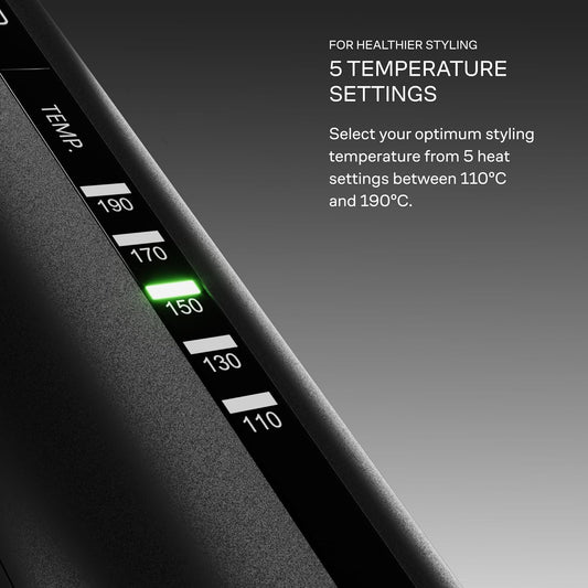 Cloud Nine The Original Hot Brush | With Hair Tame Tessellation™ Variable Temperature Control Moisture-Locking Mineral | Flat Bristles Design | Stronger Shinier Smoother Hair | Lightweight Design