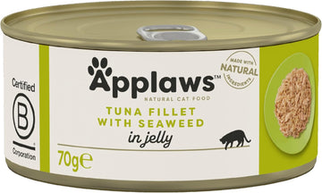 Applaws 100% Natural Wet Cat Food, Tuna Fillet with Seaweed in Tasty Jelly 70 g Tin (Pack of 24 x 70 g)?1038ML-A