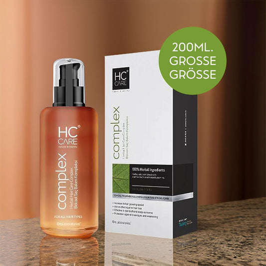 Hc Complex 100% Herbal Hair Care Lotion 200 Ml Anti Frizz Hair Strengthening All Natural Hair Types, Damaged, Dry, Thickening, Fine Nourishing Hair Growth, Smoothing Hair Mask