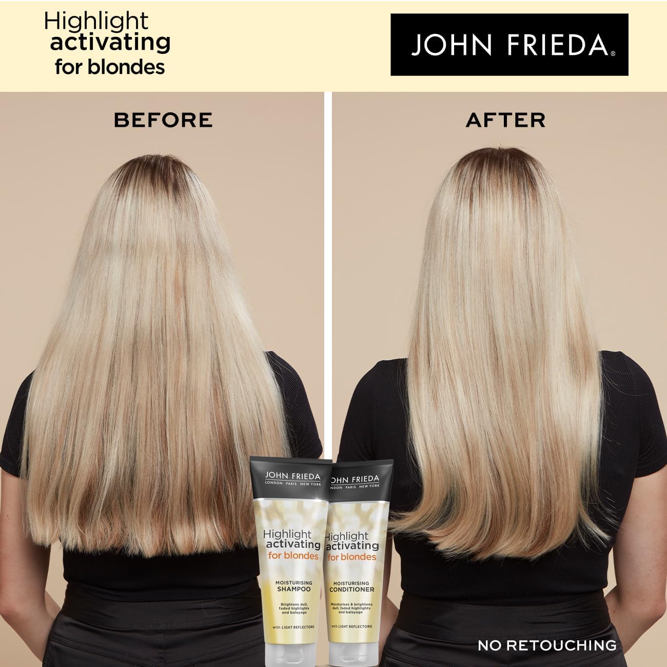 John Frieda Highlight Activating For Blonde Hair, Citrus, Moisturising Shampoo, 250 ml (Pack Of 2) : Amazon.co.uk: Beauty