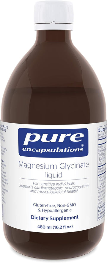 Pure Encapsulations Magnesium Glycinate Liquid - Supports Bone Health & Heart Health* - Vegan, Gluten Free & Non-Gmo - 16.2 Fl Oz