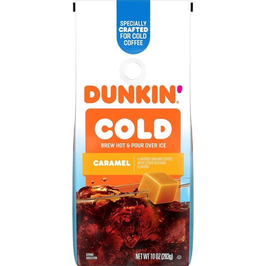 Dunkin' Cold Caramel Flavored Ground Coffee, 10 Ounce (Pack of 6)