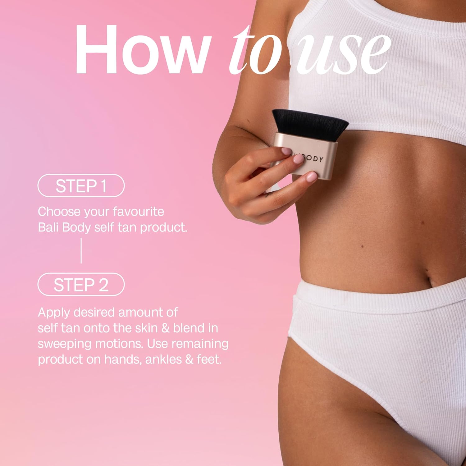 Bali Body Blending Brush | Washable Self-Tanning Reusable Accessory Tool | Streak Free, Precise Self Tan Applicator | Soft Application Bristles, Suitable for Aerosols, Creams, & Mousses | 100% Vegan : Amazon.co.uk: Beauty