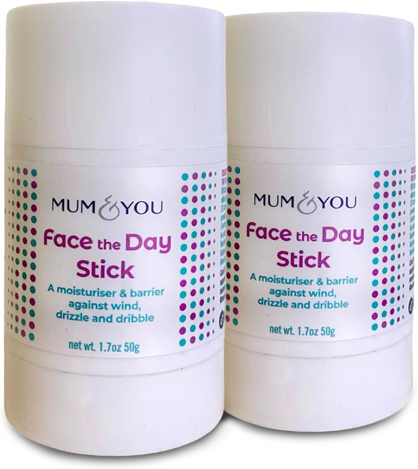 Mum & You Baby Face The Day Stick – 2 Natural Baby Moisturiser Sticks With Sunflower, Coconut Oil & Shea Butter, Soothes Eczema, Dribble Rash, Skin & Teething Protection–For Babies, Kids & Family