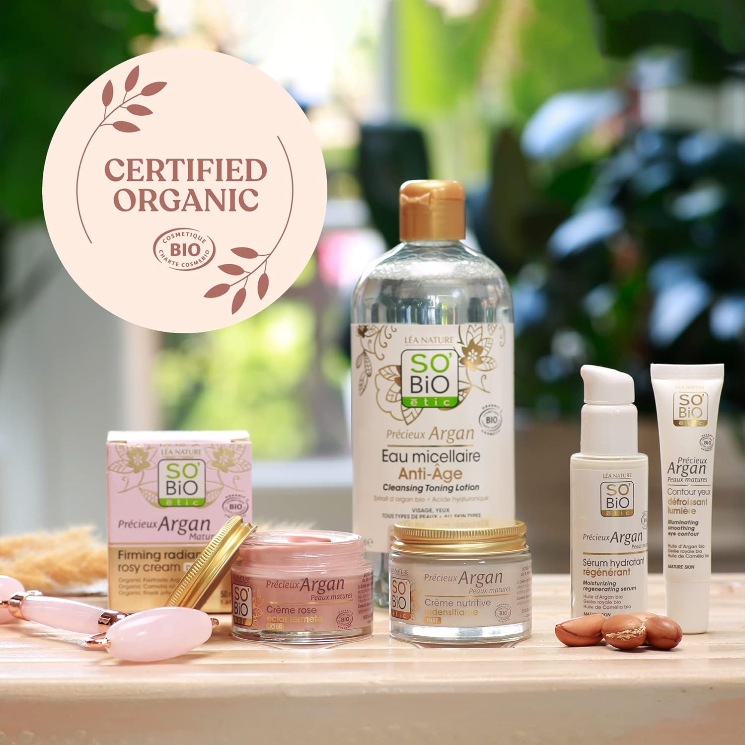 So'Bio Étic Précieux Argan Cosmebio Cleansing Toning Lotion, 500 Ml, 1334516 : Beauty & Personal Care