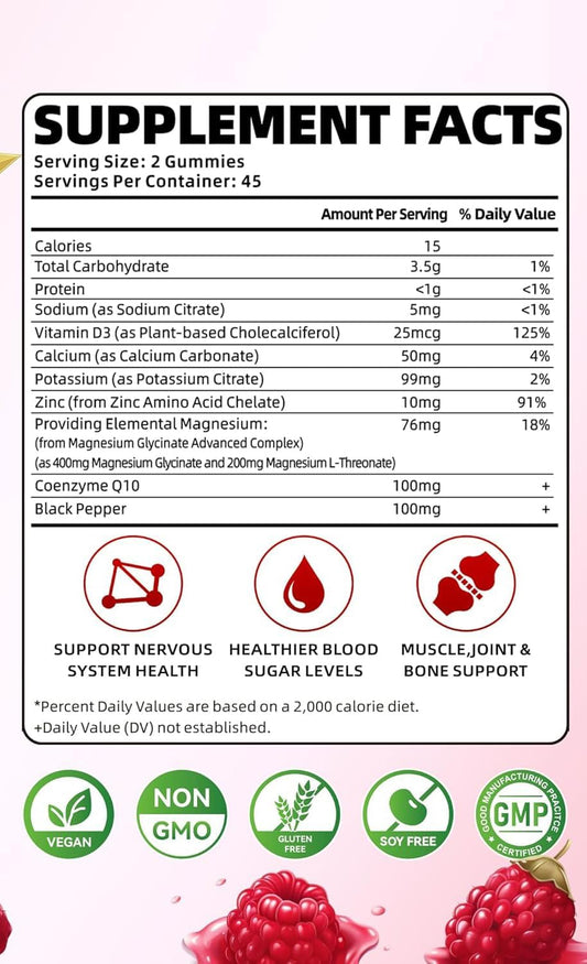 180 Count Potassium Magnesium Gummies Pineapple Flavor,Elderberry Flavor Potassium Magnesium Supplement