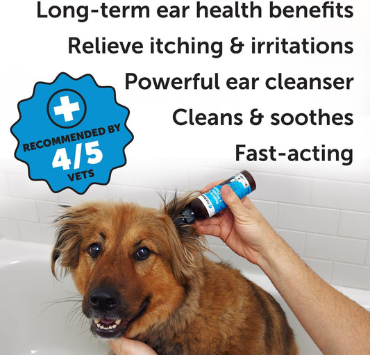 Pet Honesty Restore + Soothe Ear Cleaner for Dogs & Cats, Soothes Itching, Gentle on Sensive Ears, Irritation and Aches (Aloe Vera) - 4oz