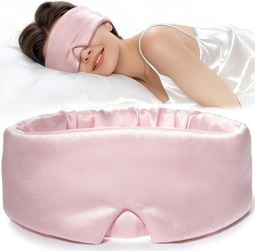 Litbear 100% Mulberry Silk Sleep Mask For Women & Men, Soft And Comfortable Eye Mask For Side Sleepers, Blackout Sleeping Mask For Home, Travel, Office, Or Napping (Black)