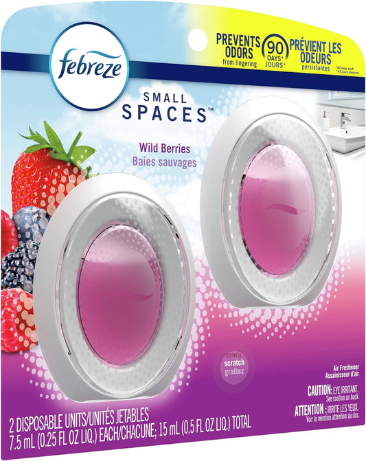 Febreze® Small Spaces Air Fresheners, Berry and Bramble, 0.5 Oz, Pack Of 2 Air Fresheners