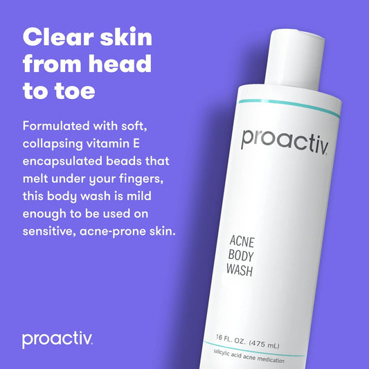 Proactiv Acne Body Wash - Exfoliating Body Wash For Sensitive Skin, Salicylic Acid Cleanser With Soothing Shea Butter & Cocoa Butter - 16 Oz