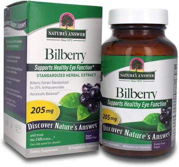 Nature'S Answer Bierry Standardized Capsules 90 Count | Eye & Vision Support | Promotes Circulation