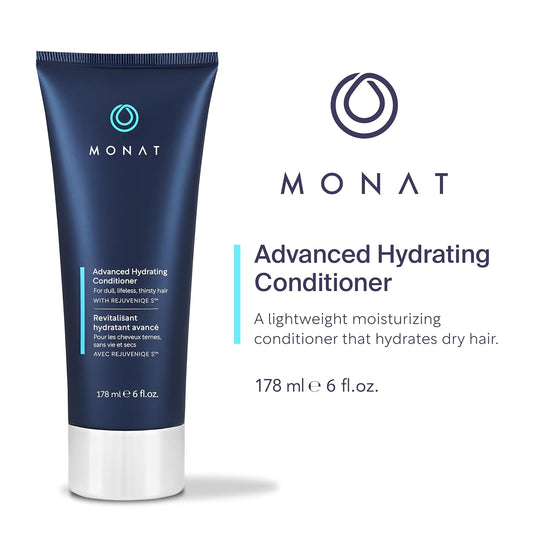 MONAT Advanced Hydrating Conditioner - Lightweight, Hyaluronic Acid-Infused Moisturizer for Fine to Medium Hair, Color-Safe, 178ml (6 fl. oz.)