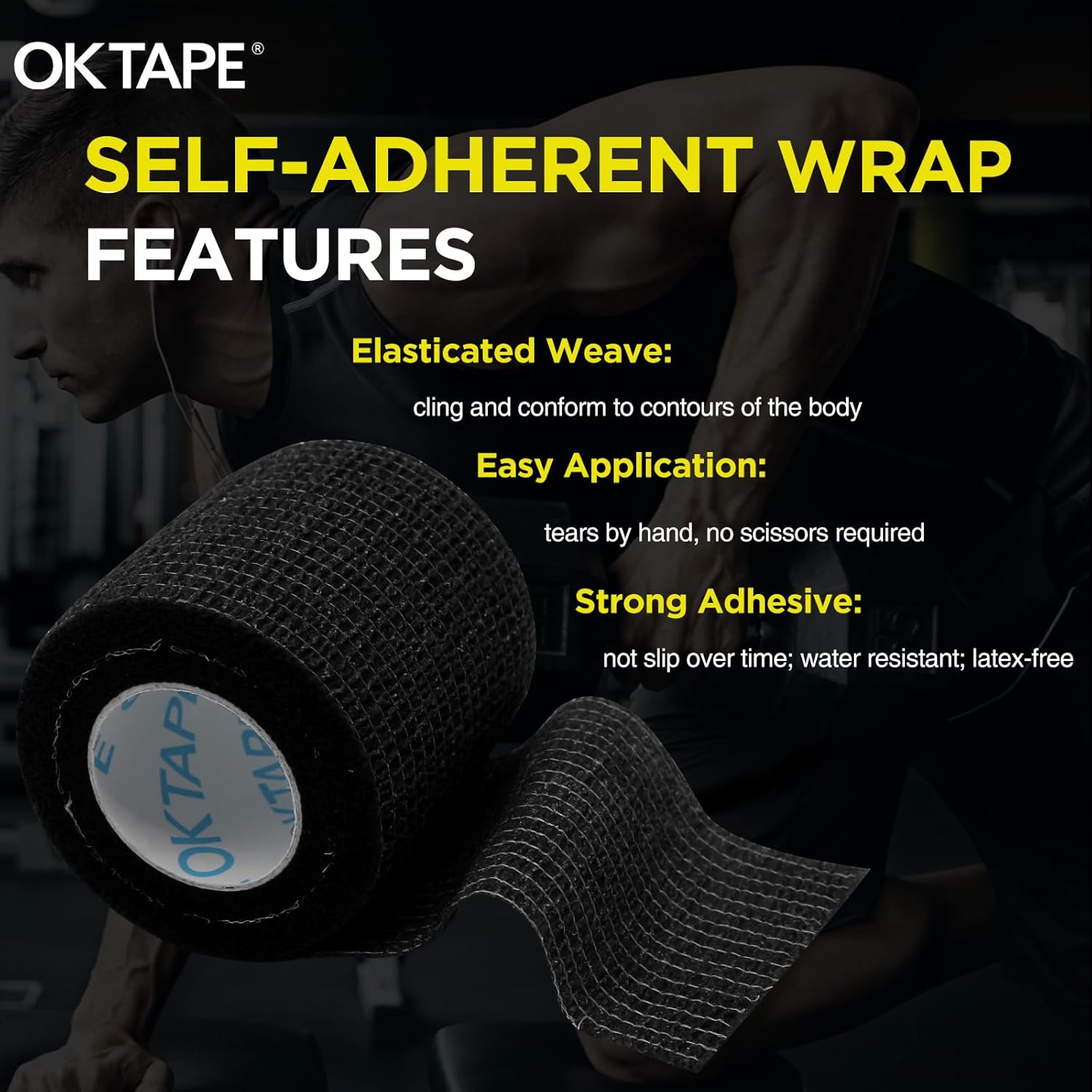 Buy Ok Tape 12 Rolls Self Adhesive Bandage Wrap, Elastic Athletic Tape, Self Stick Bandage Tape, Vet Wrap, Medical Wrap For Wrist, Feet, 2" X 5 Yards - Pink On  Free Shipping On Qualified Orders