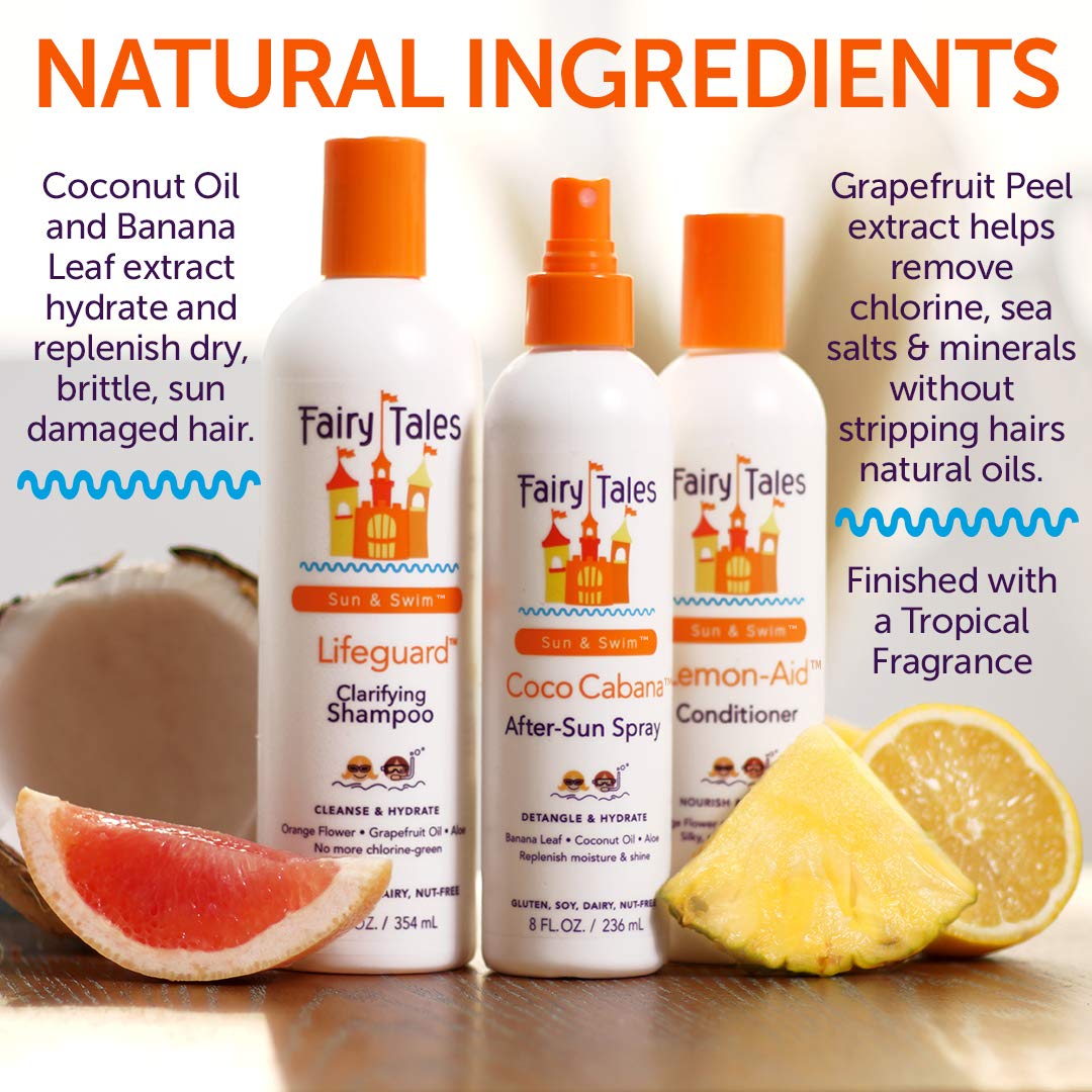 Fairy Tales Swim Shampoo, Conditioner, and Spray for Kids- 3 pack | Made with Natural Ingredients in the USA | No Parabens, Sulfates, or Synthetic Dyes : Beauty & Personal Care