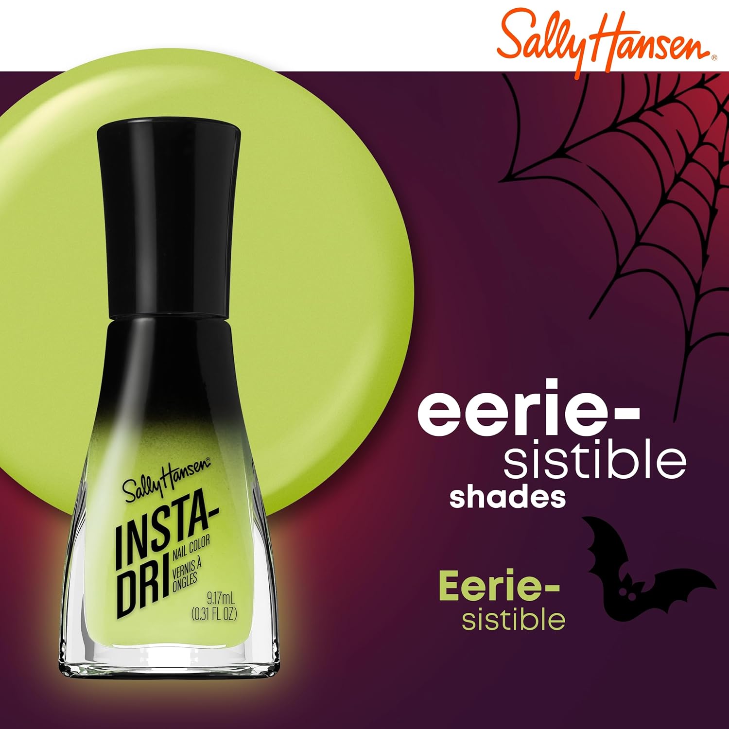 Sally Hansen Insta-Dri Nail Polish - Halloween Collection, Eerie-sistible - 0.31 fl oz : Beauty & Personal Care