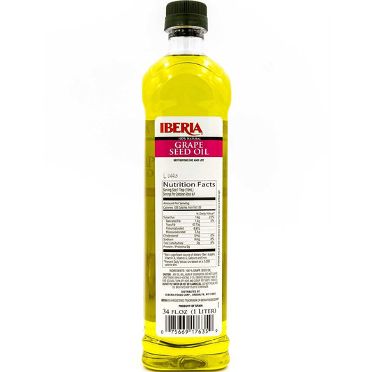 Iberia All Natural Grapeseed Oil, 34 Fl. Oz