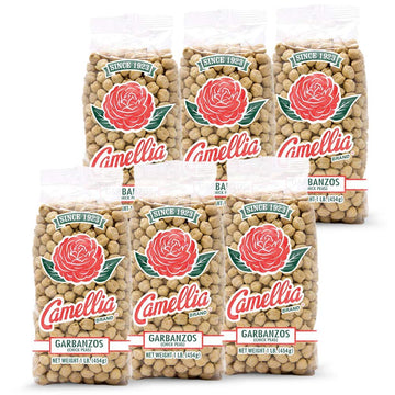 Camellia Brand Dried Garbanzo Beans (Chickpeas), 1 Pound (Pack of 6)