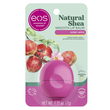 Eos Natural Shea Lip Balm- Honey Apple, All-Day Moisture, Made For Sensitive Skin, Shea Lip Care Products, 0.25 Oz