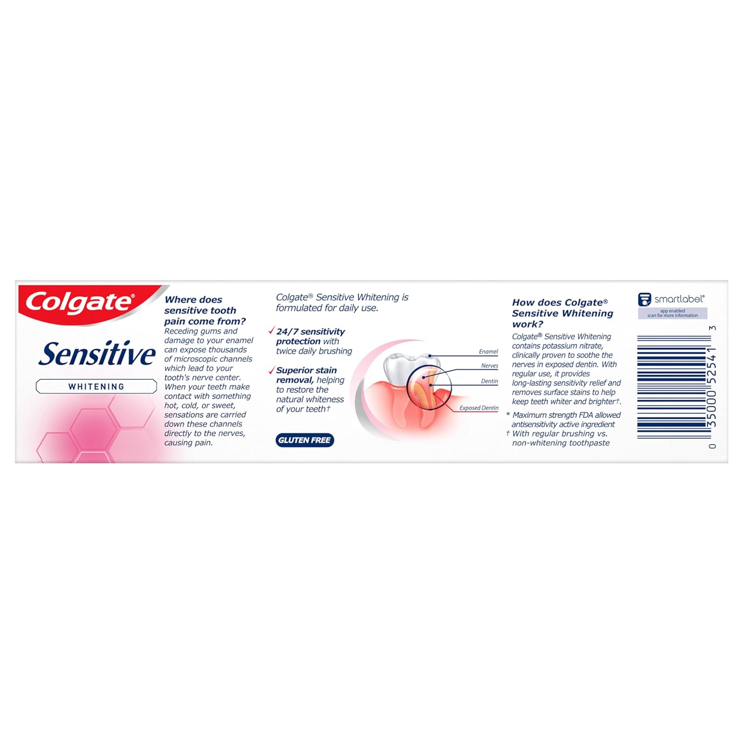Colgate Sensitive Maximum Strength Sensitive Toothpaste, Plus Whitening and Fresh Stripe, 6 oz : Health & Household