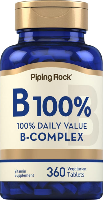 Piping Rock Vitamin B Complex | 360 Tablets | Vegetarian, Non-GMO, Gluten Free Supplement