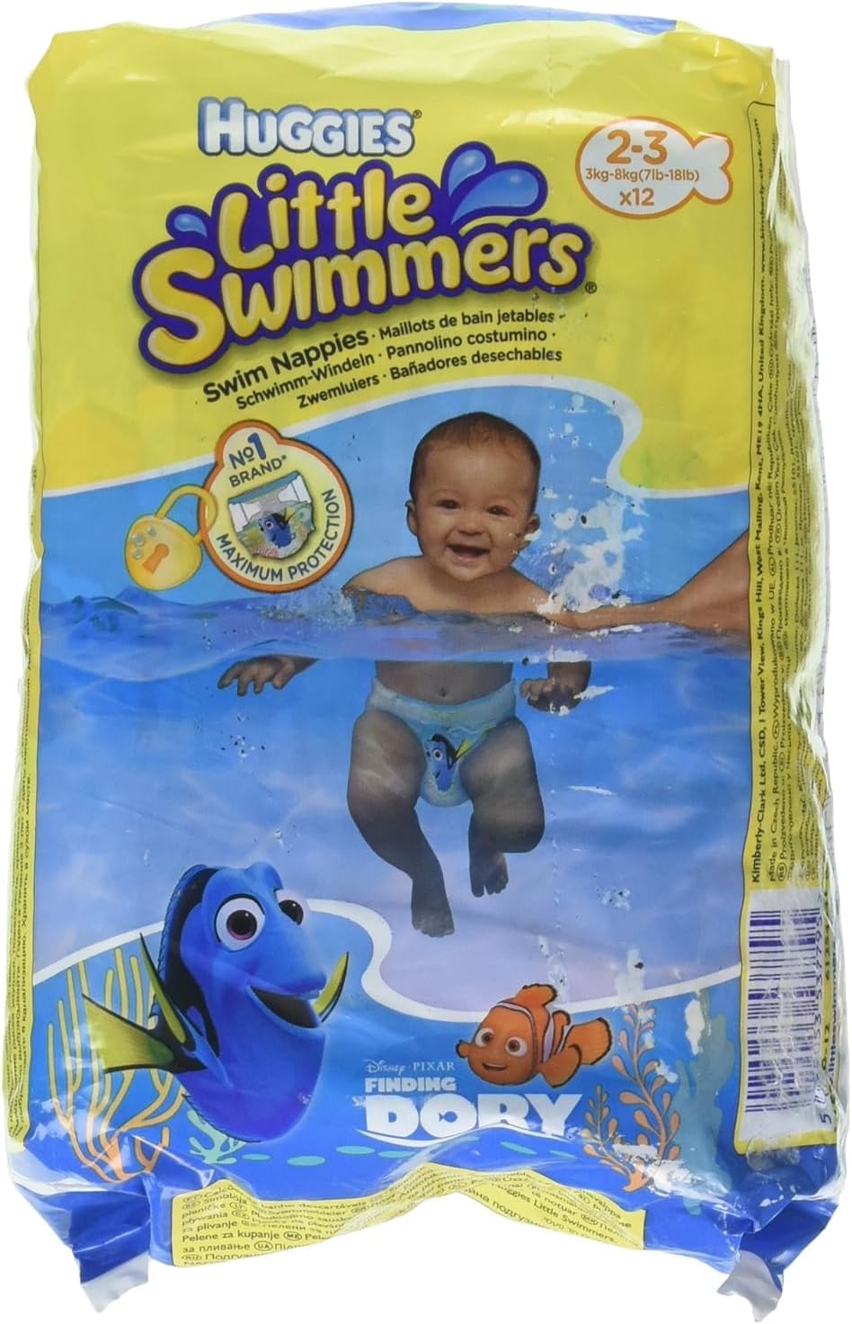 Huggies Little Swimmers Disposable Swim Diapers, X-Small (7Lb-18Lb.), 12-Count