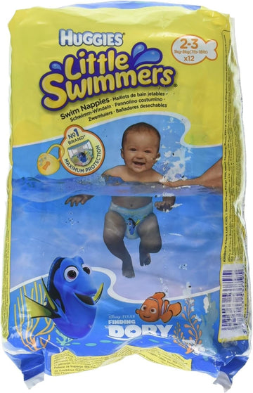 Huggies Little Swimmers Disposable Swim Diapers, X-Small (7Lb-18Lb.), 12-Count