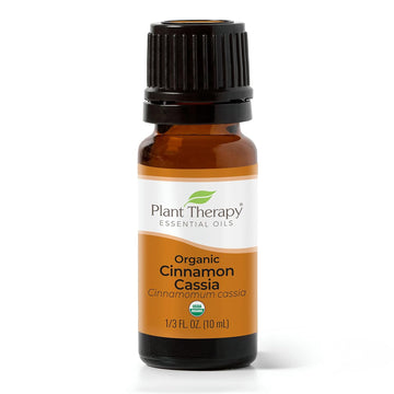 Plant Therapy Usda Certified Organic Cinnamon Cassia Essential Oil 10 Ml (1/3 Oz) 100% Pure, Undiluted, Therapeutic Grade