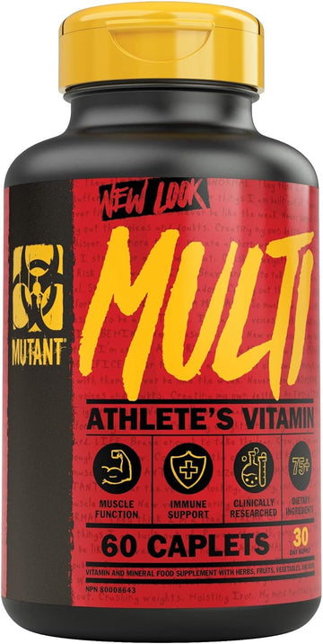 Mutant Multi - High Potency Vitamins With 75+ Ingredients Specifically Formulated For Heavy Lifting, 60 Tablets