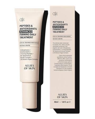 Allies Of Skin Peptides & Antioxidants Advanced Firming Daily Treatment With 13 Brighteners, 9 Antioxidants, 7 Firming Peptides, 5% Teprenone & Ferulic Complex And 3% Biotech Algae Complex 20Ml/0.67Oz