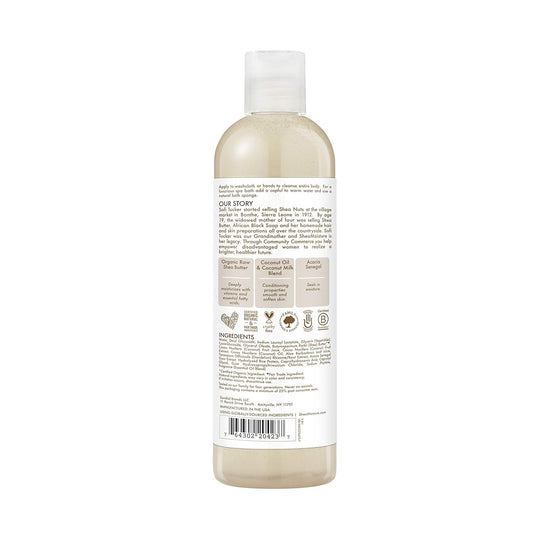 SheaMoisture 100% virgin coconut oil daily hydration bubble bath & body wash, 13 Fluid Ounce