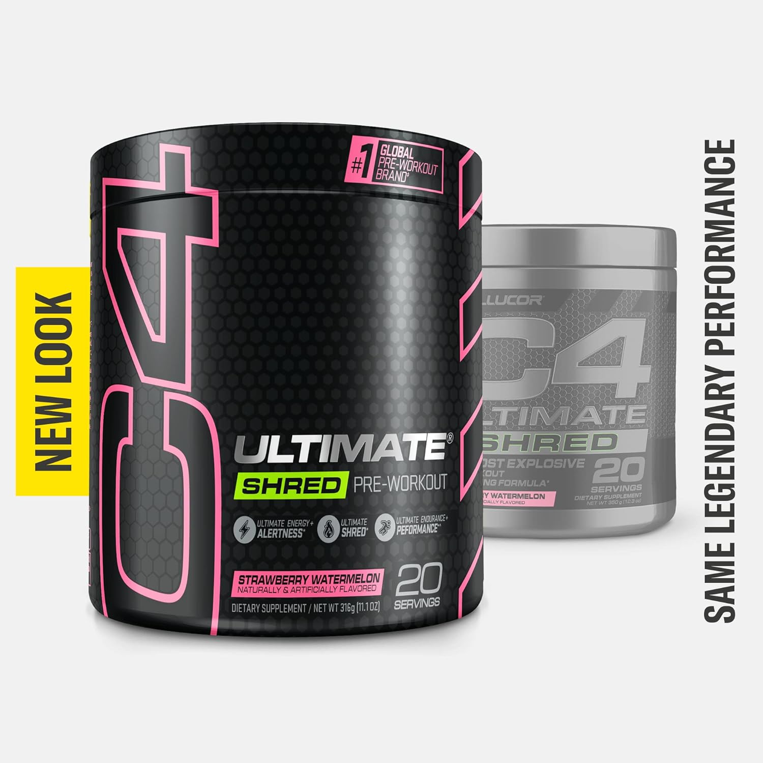 Cellucor C4 Ultimate Shred Pre Workout Powder for Men & Women, Weight Loss Supplement with Ginger Root Extract, Strawberry Watermelon, 20 Servings (Pack of 1) : Health & Household