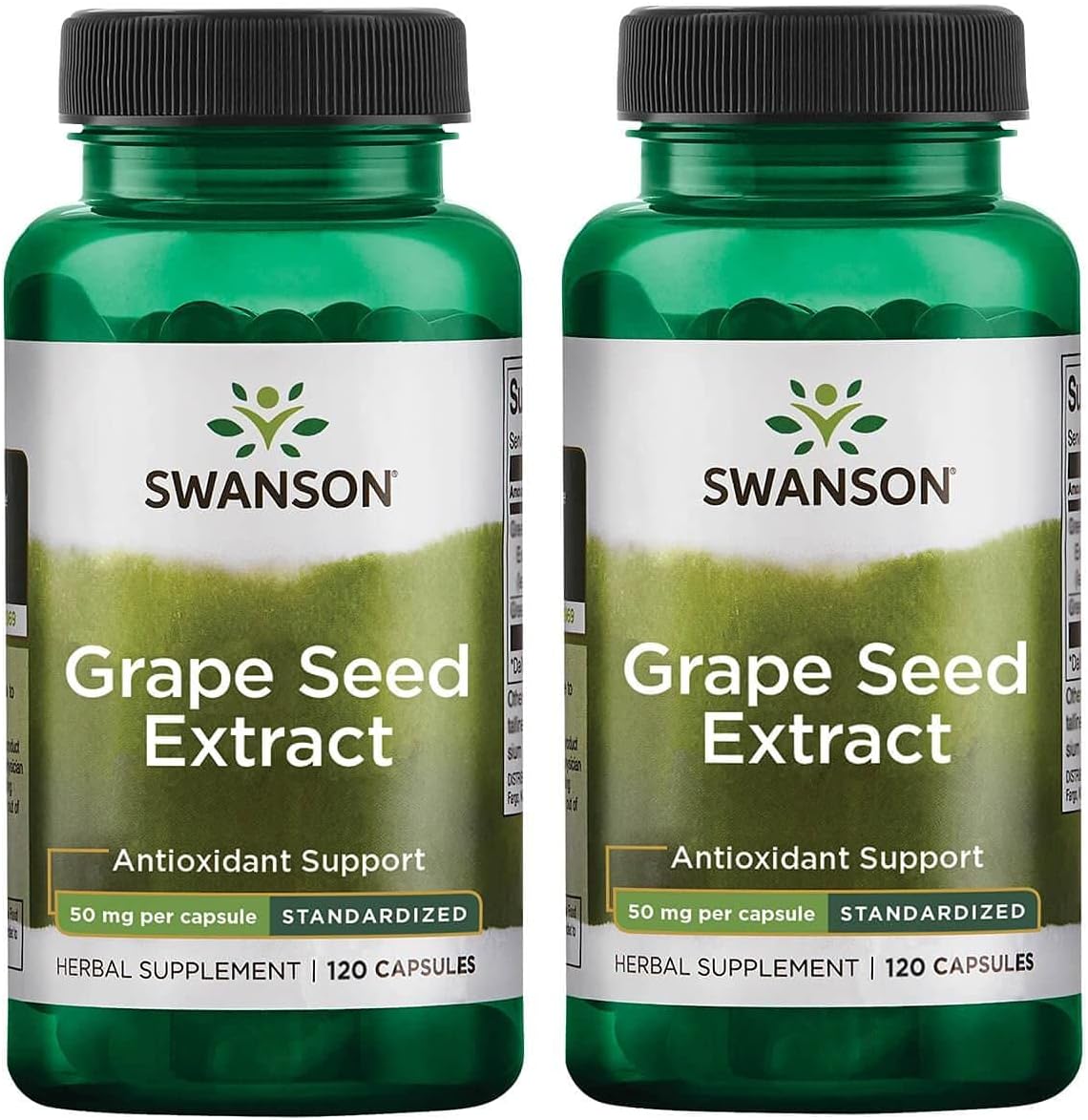 Swanson Grape Seed Extract (Standardized) 50 Milligrams 120 Capsules (2 Pack)