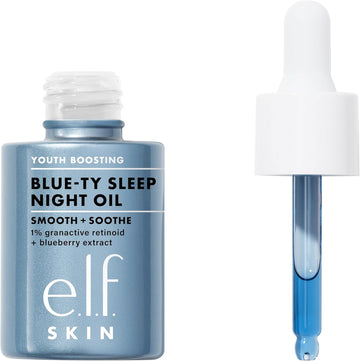 E.L.F. Skin Youth Boosting Blue-Ty Sleep Night Oil, Gentle Overnight Face Oil, Nourish Skin, Lightweight Formula, Vegan & Cruelty-Free