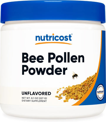 Nutricost Bee Pollen Powder (8 Oz) (Unflavored) - 227 Servings, Gluten Free, Non-Gmo, Vegetarian Dietary Supplement