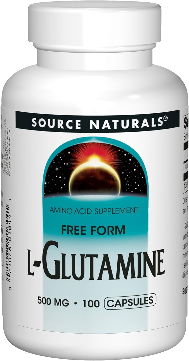 L-Glutamine - Free Form Amino Acid That Supports Metabolic Energy - 100 Capsules