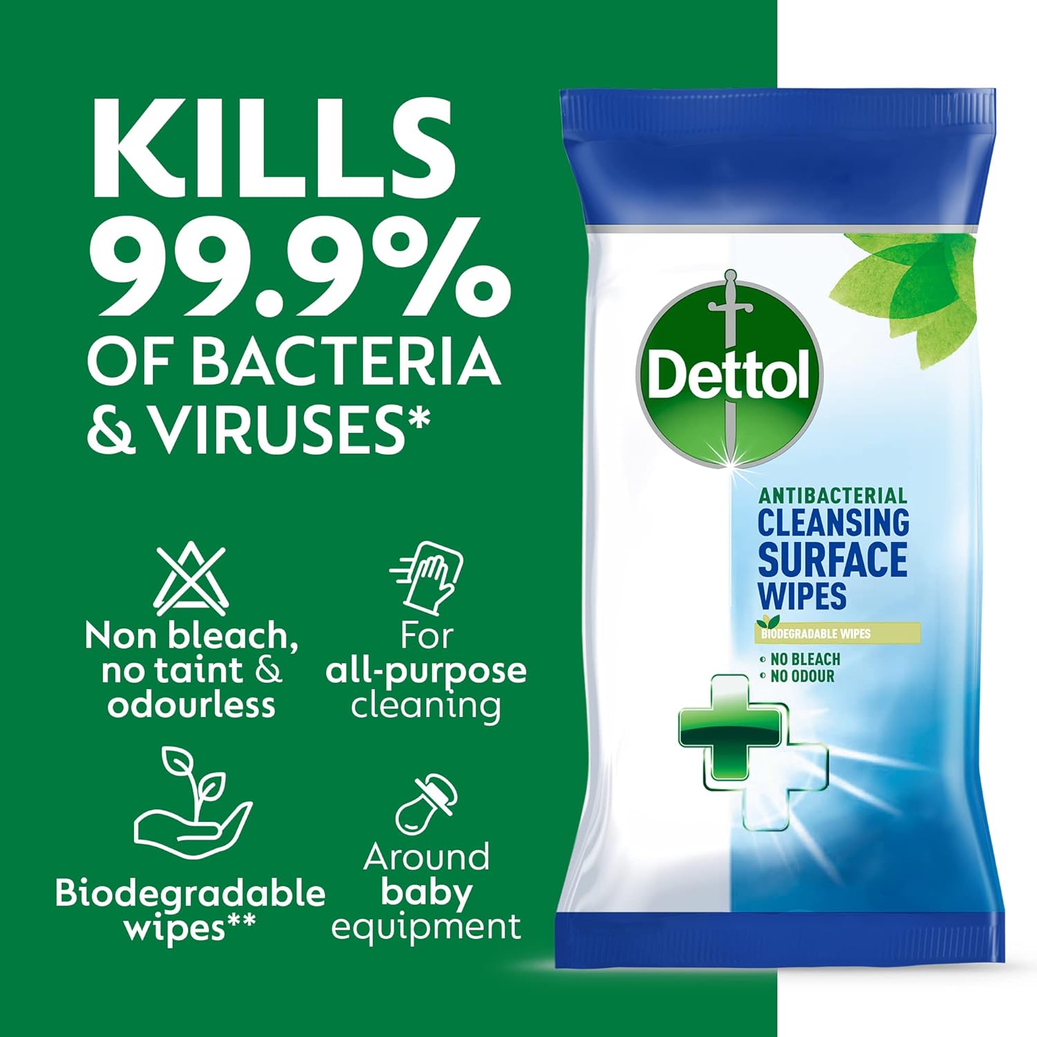 Dettol Antibacterial Surface Cleaning Wipes (Pack of 126) - FT011 : Amazon.co.uk: Grocery