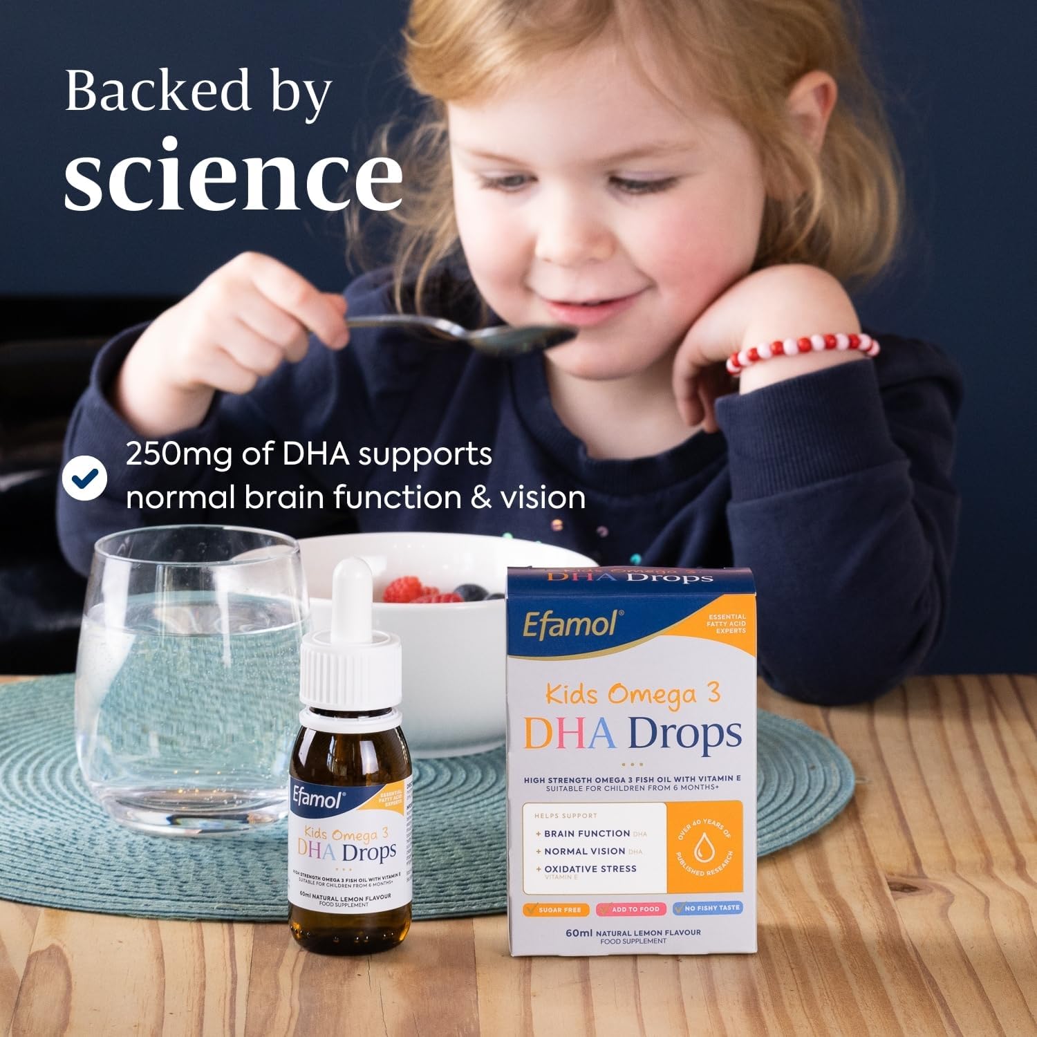 Efamol Kids Omega 3 DHA Drops | Omega 3 for Kids | Brain Supplement to Support Normal Brain Function | DHA Omega 3 Kids | Lemon Flavour Sugar Free Omega 3 Liquid | Tasteless Fish Oil Kids | 6 Months+ : Amazon.co.uk: Health & Personal Care