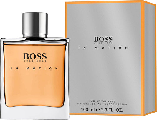 Boss In Motion - Eau De Toilette For Him - Ambery Fragrance With Notes Of Bergamot, Cinnamon, Sandalwood - Medium Longevity - 100Ml
