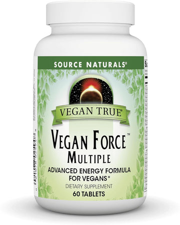 Source Naturals Vegan True Vegan Force Multiple, Advanced Energy Formula Fo Rvegans* - 60 Tablets