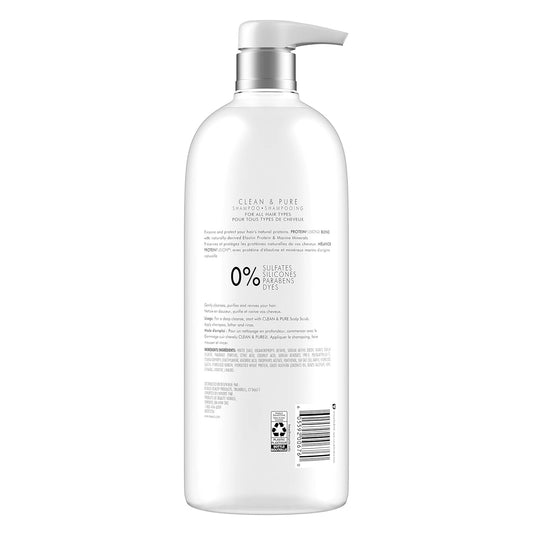 Nexxus Clean And Pure Clarifying Shampoo, With Proteinfusion, Nourished Hair Care Silicone, Dye And Paraben Free 33.8 Oz