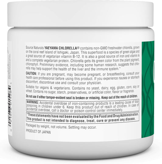 Source Naturals Chlorella, From Yaeyama Powder, 8 Ounce