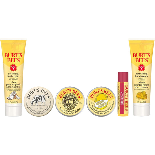 Burt'S Bees Gifts Ideas - Classics Set, 6 Products In Giftable Tin – Cuticle Cream, Hand Salve, Lip Balm, Res-Q Ointment, Hand Repair And Foot Cream